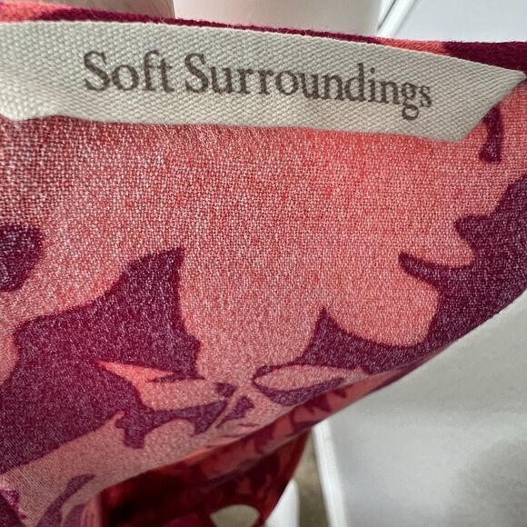 Soft Surroundings Pink and Orange Maxi Dress - Picture 9 of 10